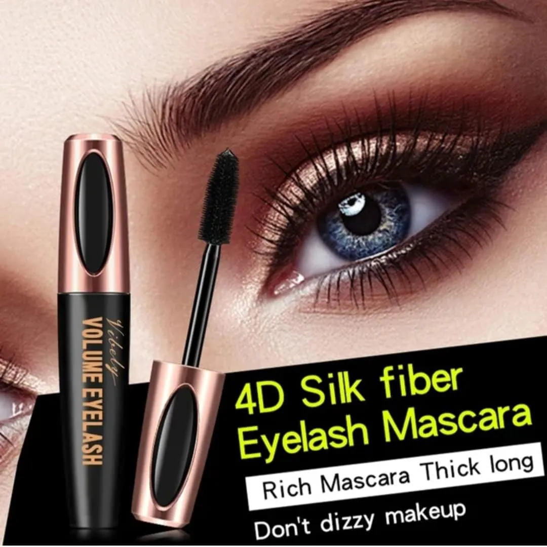 2PACK Waterproof 4D Fiber Lash Mascara Eyelash 24H Long Lasting Mascara Extension Long Curling Eyelash Beauty Makeup Black Colors.