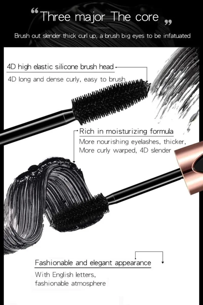 2PACK Waterproof 4D Fiber Lash Mascara Eyelash 24H Long Lasting Mascara Extension Long Curling Eyelash Beauty Makeup Black Colors.