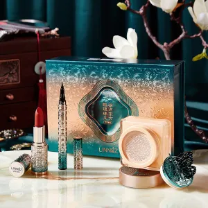 4-piece Makeup Kit Air Cushion Eyeliner Lipstick Gift Set