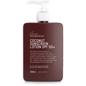 400ml Coconut Sunscreen Lotion SPF 50  | We Are Feel Good Inc