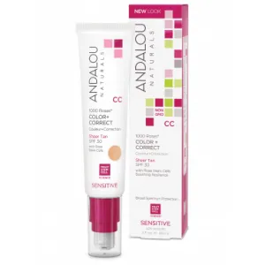 Andalou Naturals - 1000 Roses™ Color   Correct Sheer Tan SPF 30, 58ml