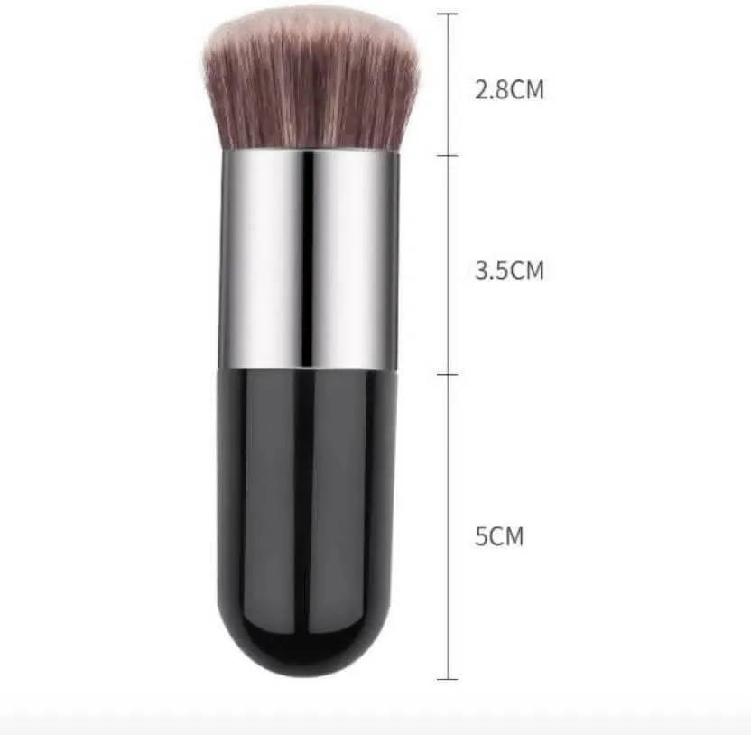 Bingeable Foundation Round Makeup Brush Flat Top for Face - Perfect For Blending Liquid, Cream or Flawless Cosmetics - Buffing, Stippling, Concealer (Pack of 5)
