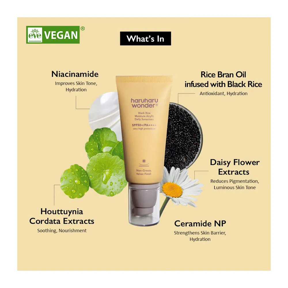 Black Rice Moisture Airyfit Daily Sunscreen SPF 50  PA     
