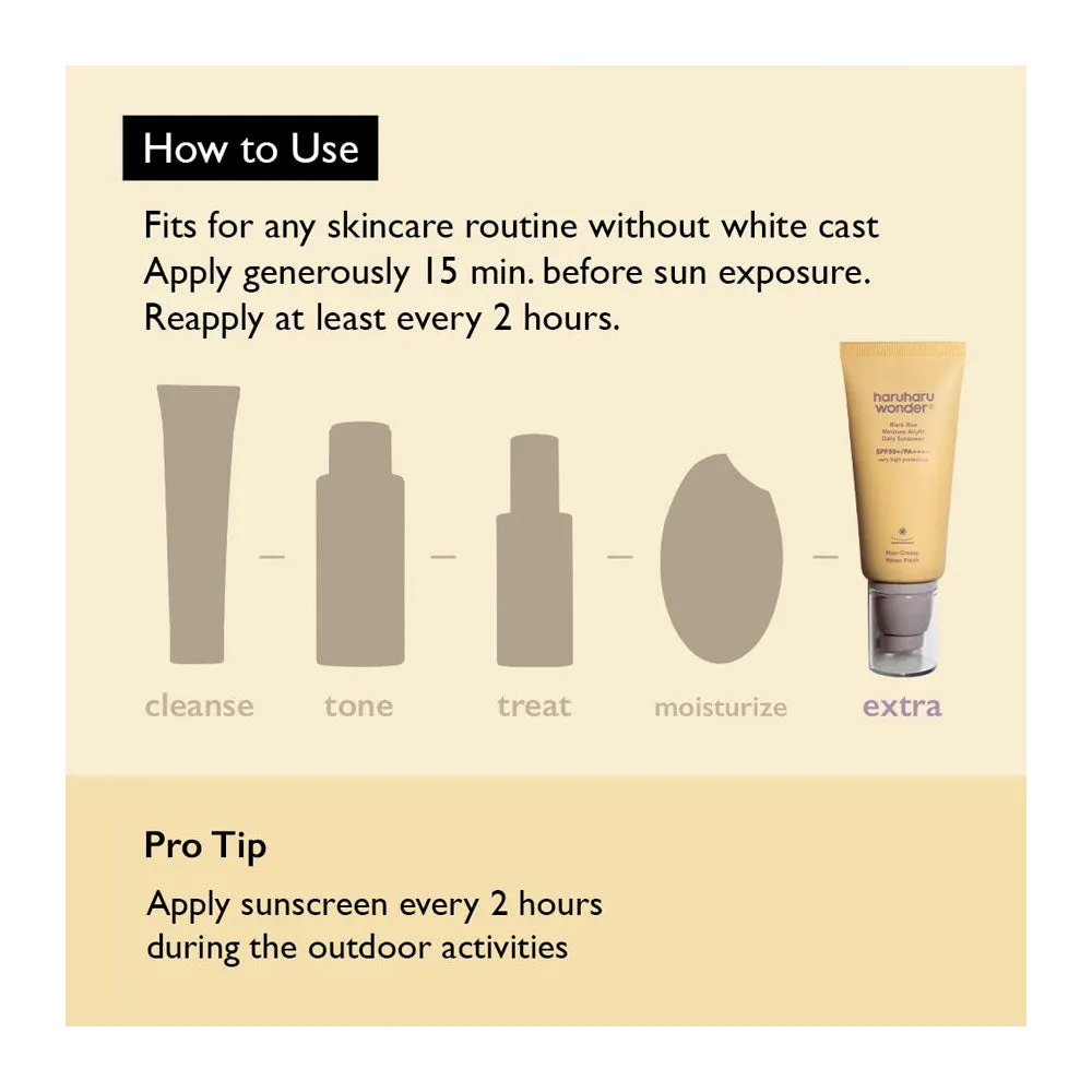 Black Rice Moisture Airyfit Daily Sunscreen SPF 50  PA     