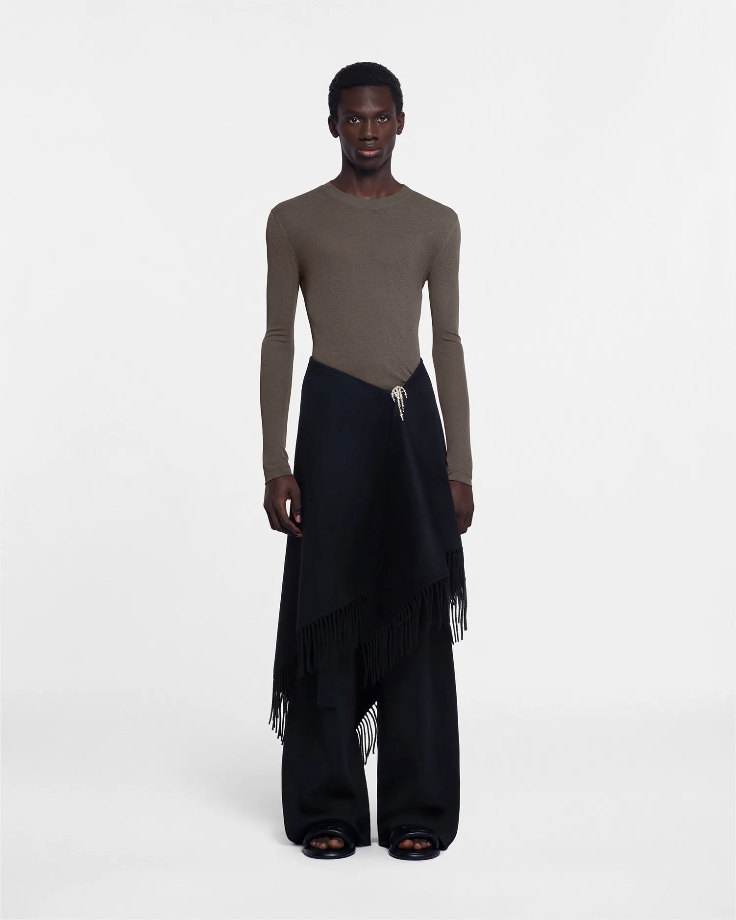 Bryan - Sale Mesh-Jersey Top - Soil