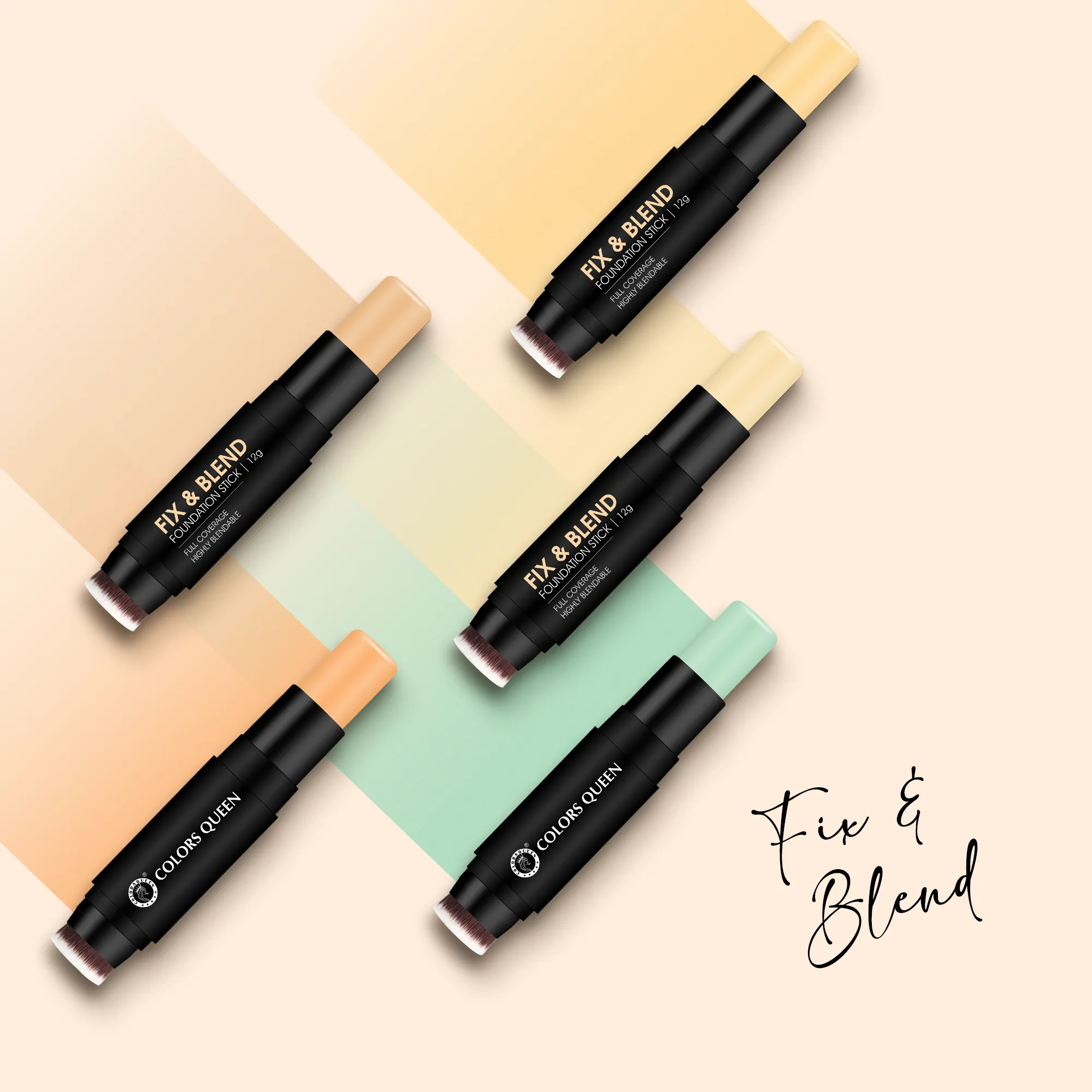 Colors Queen Fix And Blend Foundation And Concealer Stick