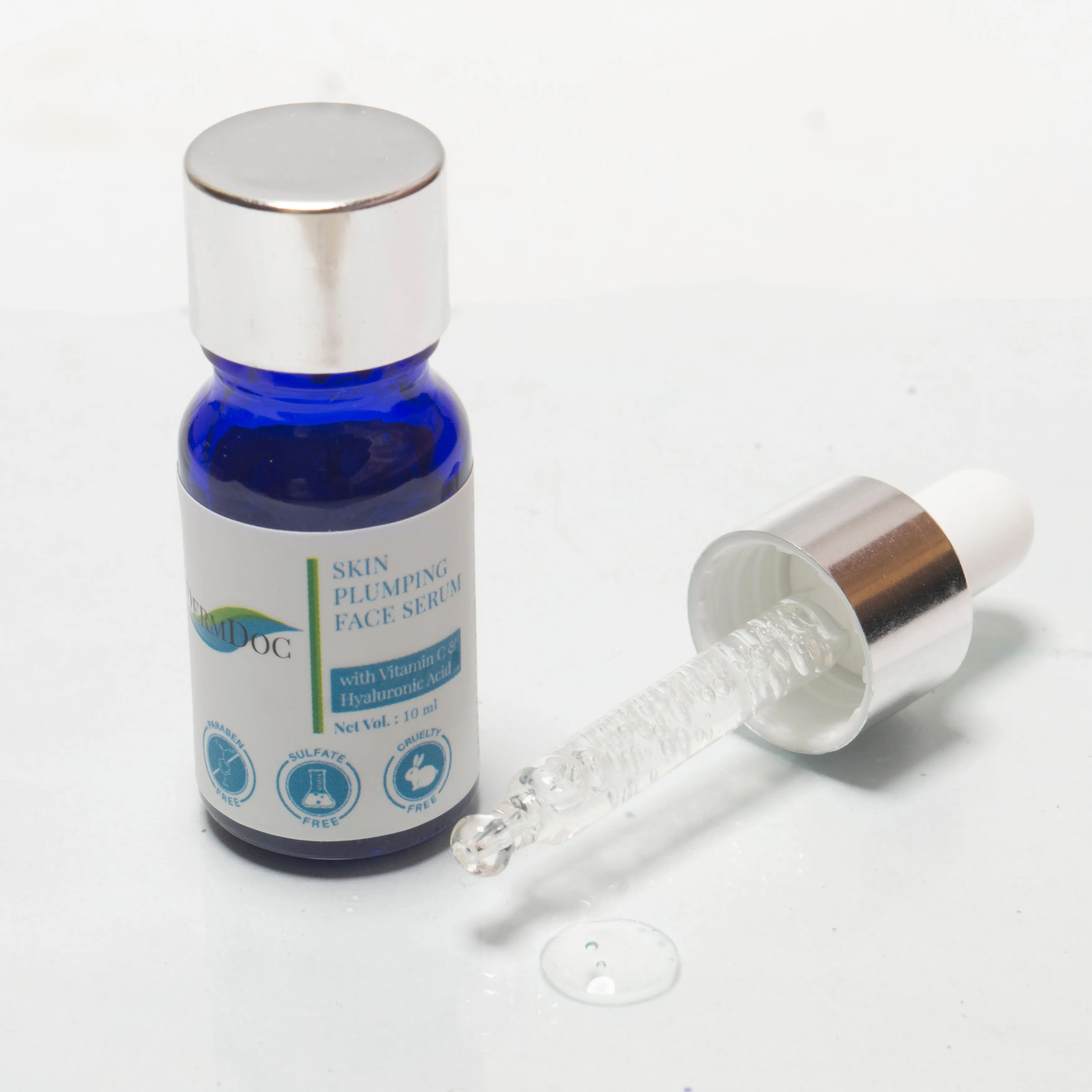 DermDoc Skin Plumping Face Serum with Vitamin C & Hyaluronic Acid (10 ml) | vitamin c face serum | hyaluronic acid serum | serum for oily skin |