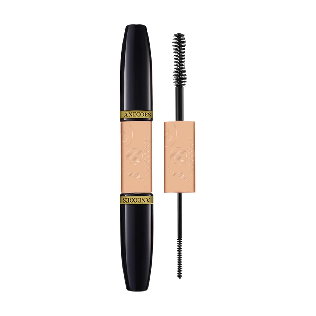 Double Ended Mascara Volumizing and lengthening Formula Mascara Black Waterproof for All-Day Wear Fiber Mascara Eyelashes Makeup Tool 2 in 1