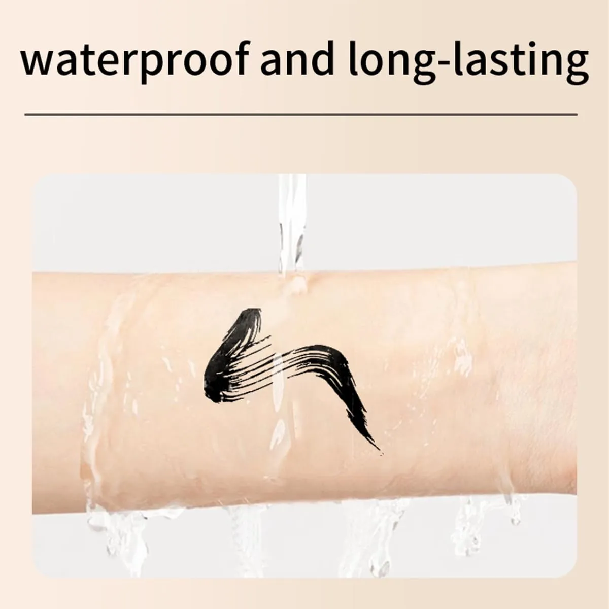 Double Ended Mascara Volumizing and lengthening Formula Mascara Black Waterproof for All-Day Wear Fiber Mascara Eyelashes Makeup Tool 2 in 1