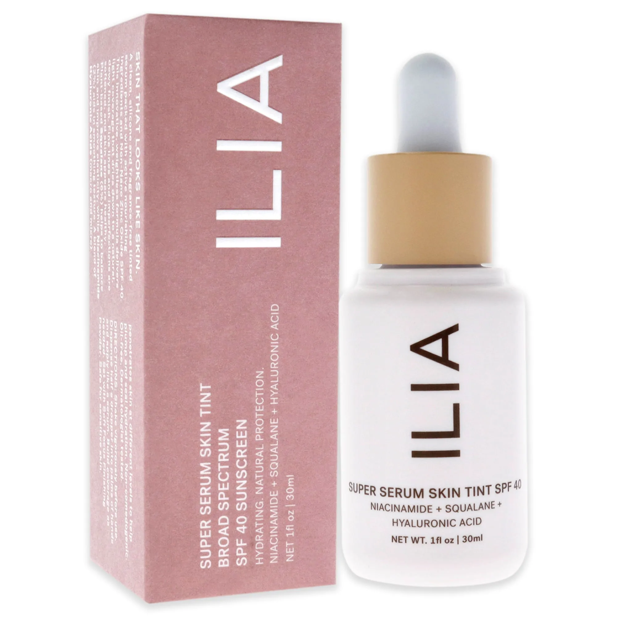 ILIA Beauty Super Serum Skin Tint Foundation SPF 40 - ST4 Formosa, 1 oz Foundation