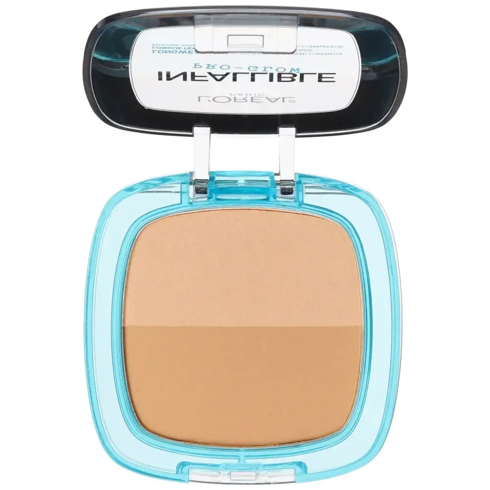 L'Oréal Paris Infallible Pro Glow Pressed Powder, Creme Cafe, 0.31 oz.