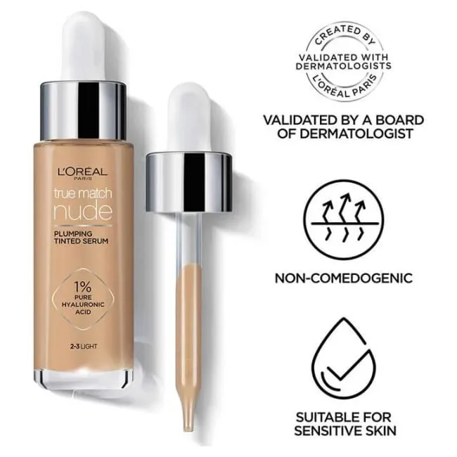 L'Oréal Paris True Match Nude Plumping Tinted Serum Medium Tan 5-6