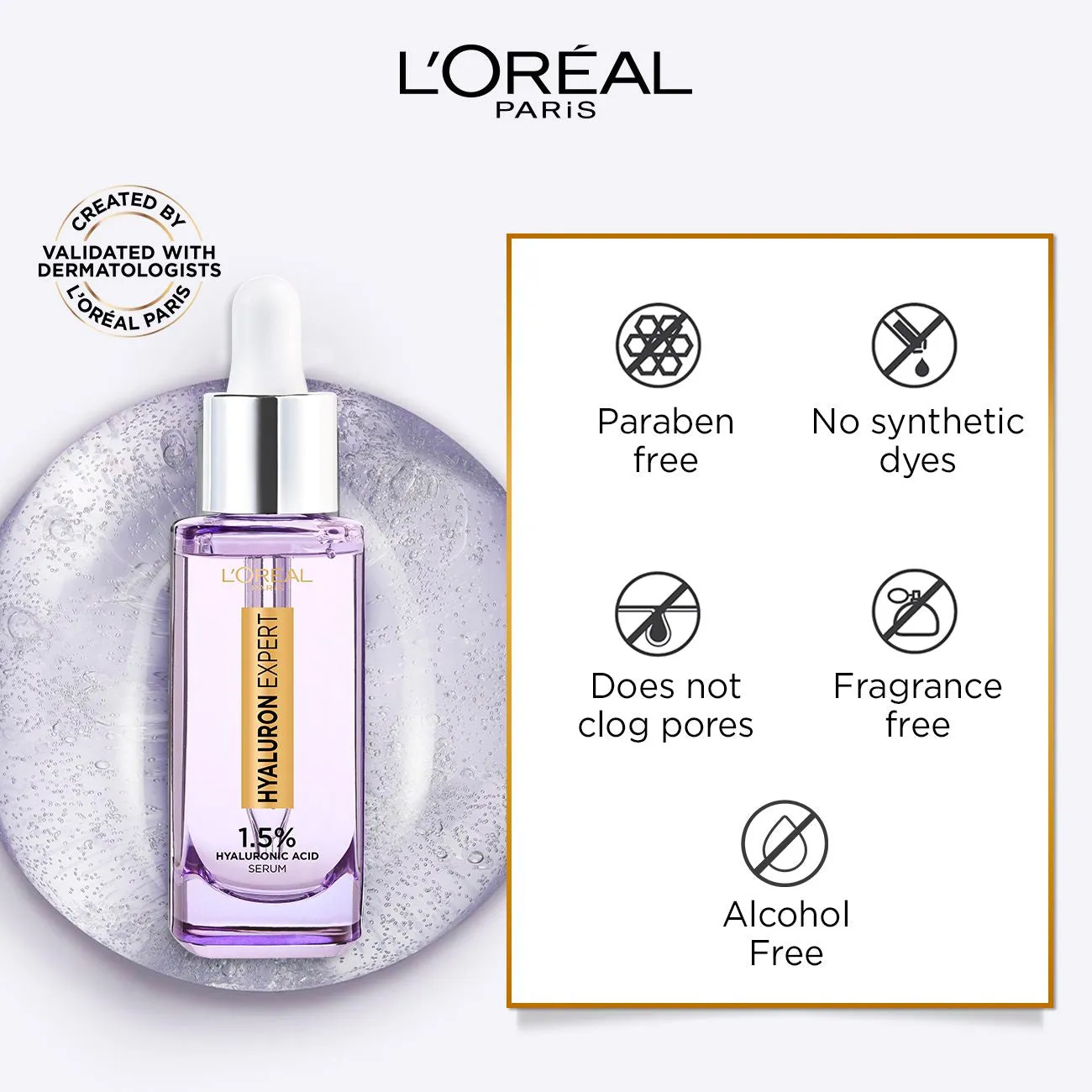 L'Oreal Paris Hyaluron Expert Plumping Hydration Serum with Hyaluronic Acid- 2 sizes