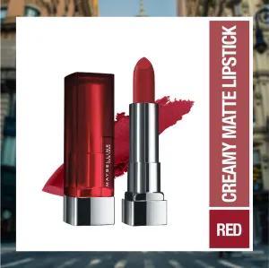 Maybelline New York Color Sensational Creamy Matte Lipstick, 691 Rich Ruby, 3.9g