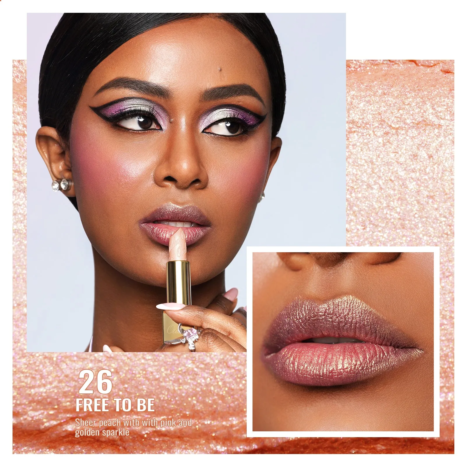 Metallic Shine Lipstick | D26 Free to Be
