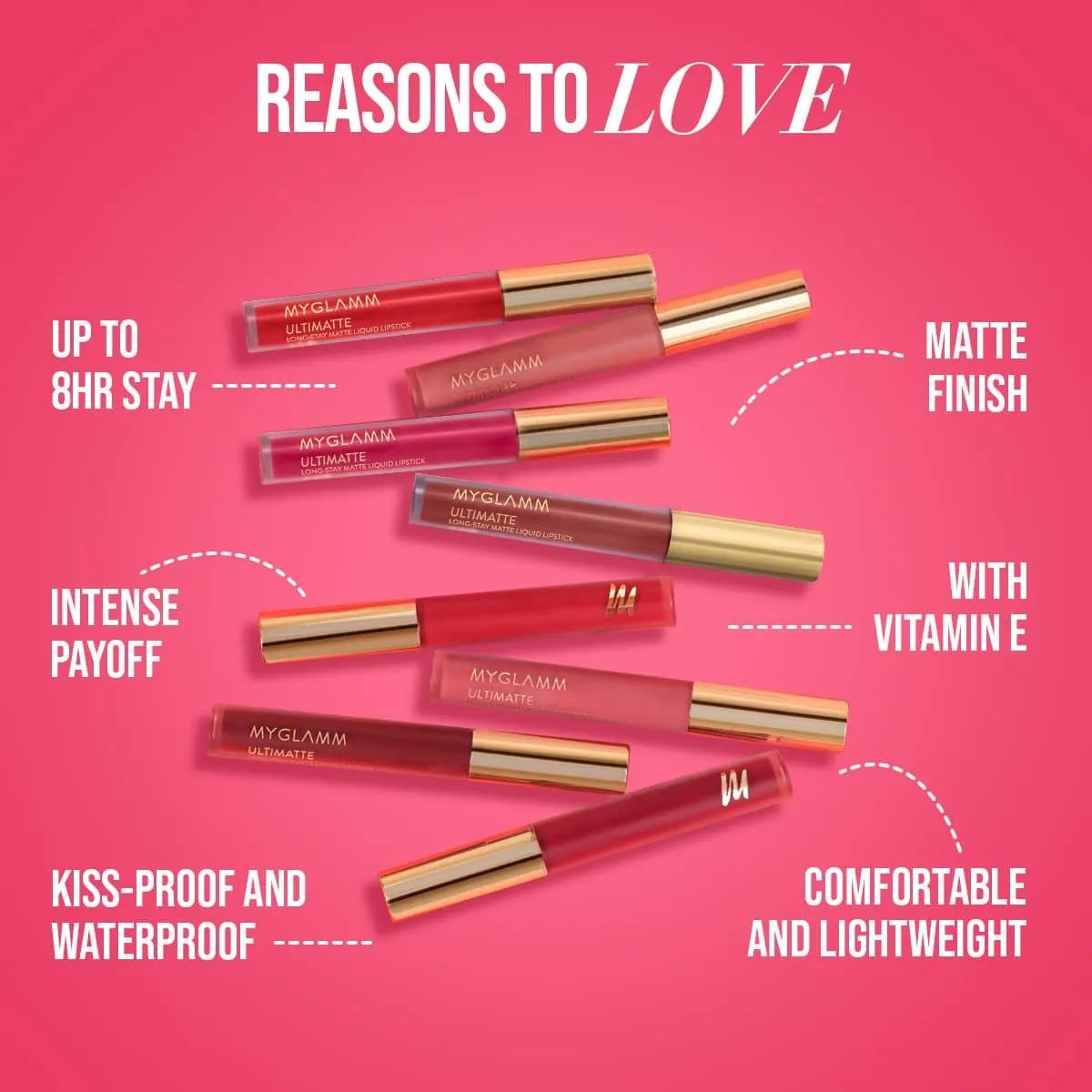 MyGlamm Ultimatte Long-Stay Matte Liquid Lipstick (1.3gm)
