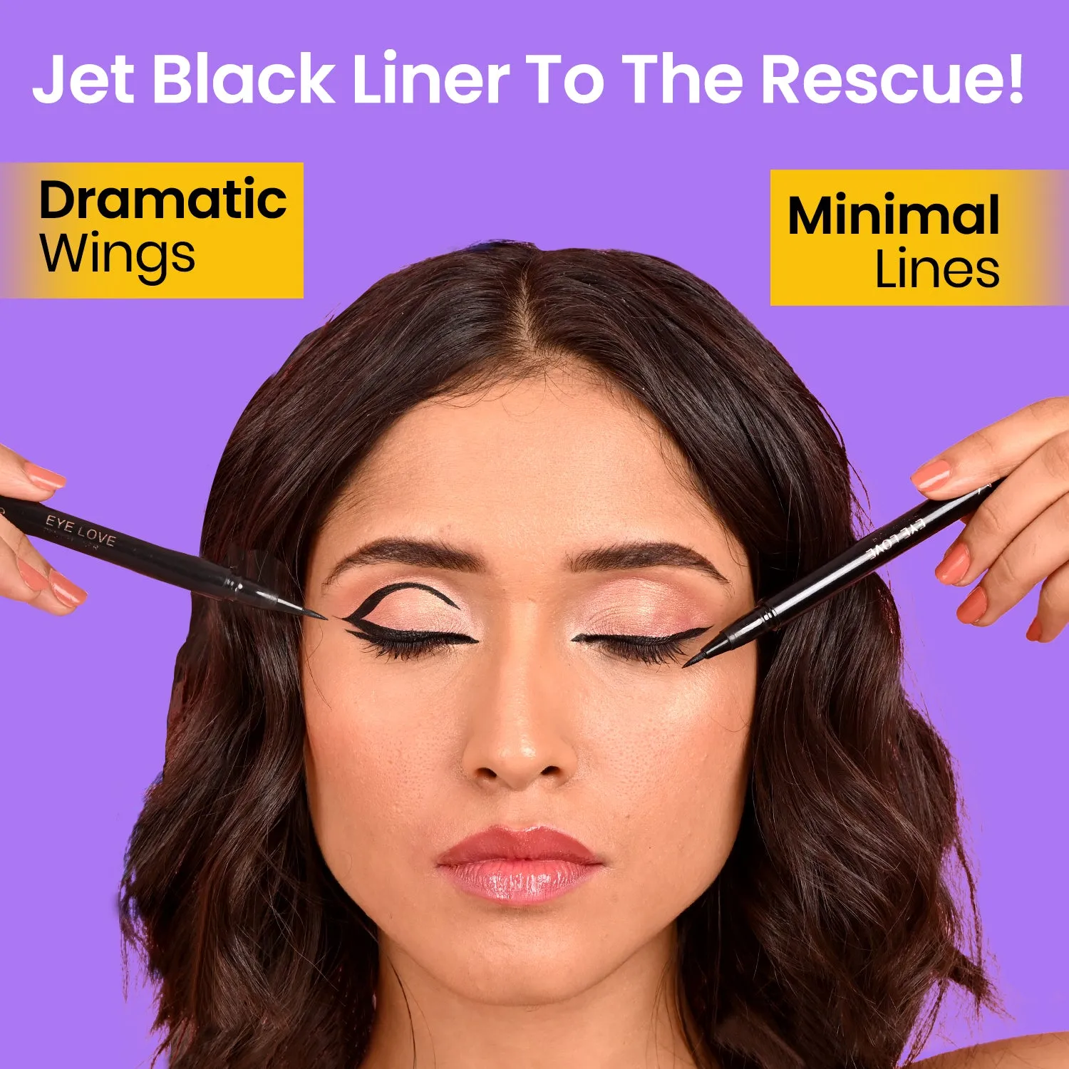 NY Bae Eye Love Pen Eyeliner - Black Ink | Sketch Eyeliner | Korean Beauty | Eye Makeup | Smudgeproof | Liquid Eyeliner Pen