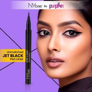 NY Bae Eye Love Pen Eyeliner - Black Ink | Sketch Eyeliner | Korean Beauty | Eye Makeup | Smudgeproof | Liquid Eyeliner Pen