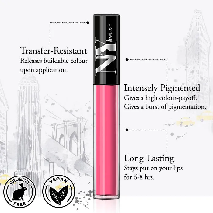 NY Bae Liquid Lipstick | Matte | Highly Pigmented- Stroll Across The Brooklyn Bridge 16 (3 ml)