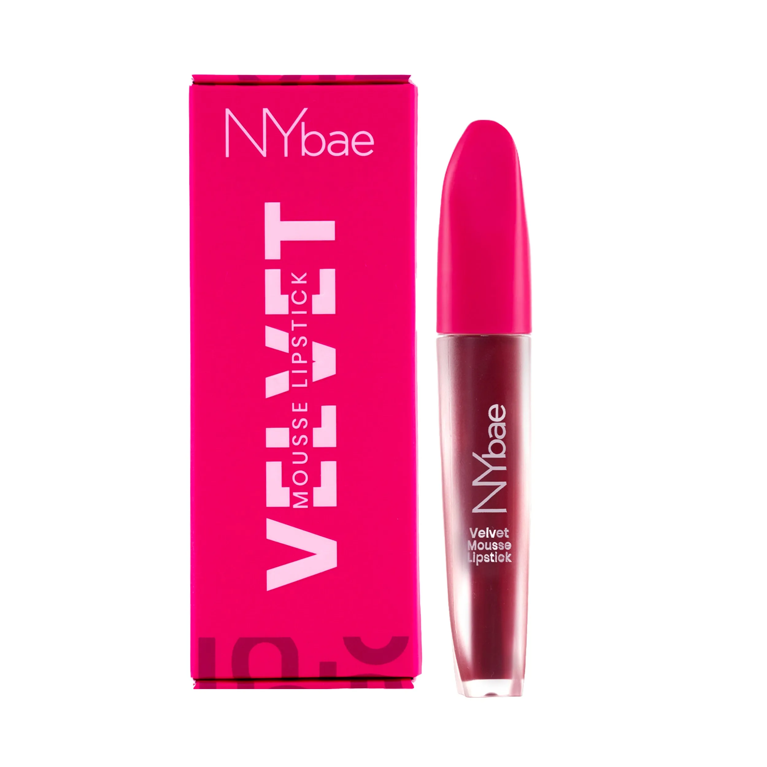NY Bae Velvet Mousse Liquid Lipstick - Badass Berry 02 (6.5ml) | Velvet Matte Finish | Transferproof | Smudgeproof | Ultra Light | Smooth | Moisturising Plum Lipstick