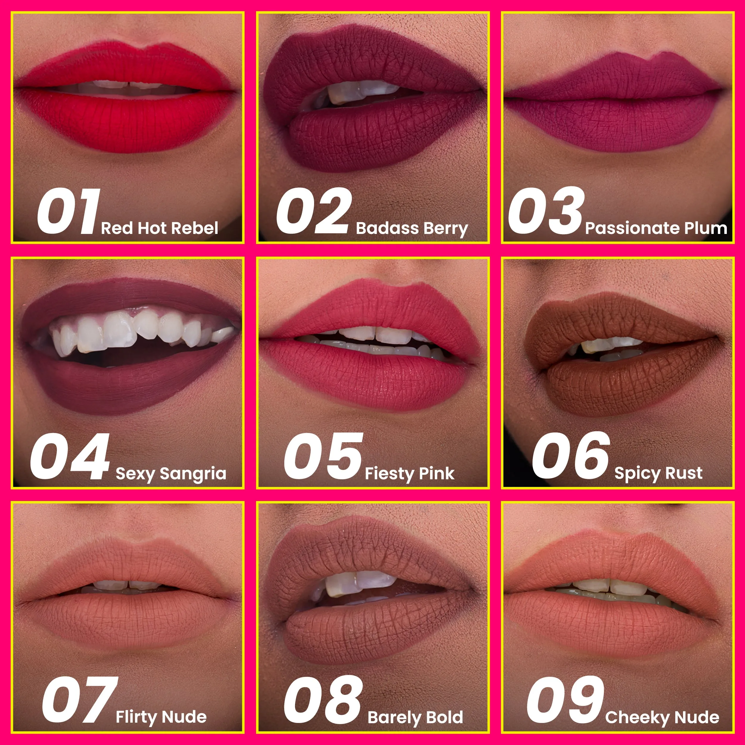 NY Bae Velvet Mousse Liquid Lipstick - Badass Berry 02 (6.5ml) | Velvet Matte Finish | Transferproof | Smudgeproof | Ultra Light | Smooth | Moisturising Plum Lipstick