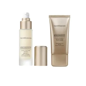 Skinlongevity® Long Life Herb Serum 50 ML & Phyto-Vitamin C Brightening Moisturizer Mineral SPF 30