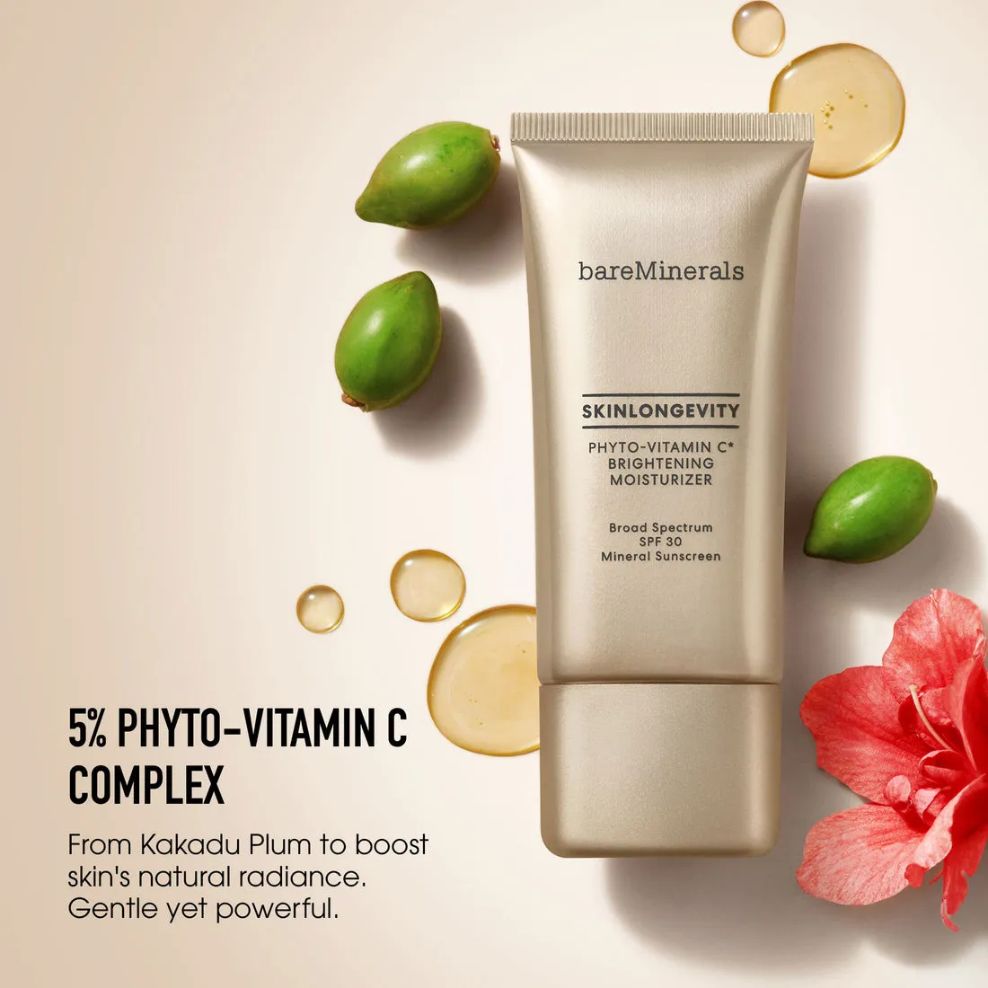 Skinlongevity® Long Life Herb Serum 50 ML & Phyto-Vitamin C Brightening Moisturizer Mineral SPF 30