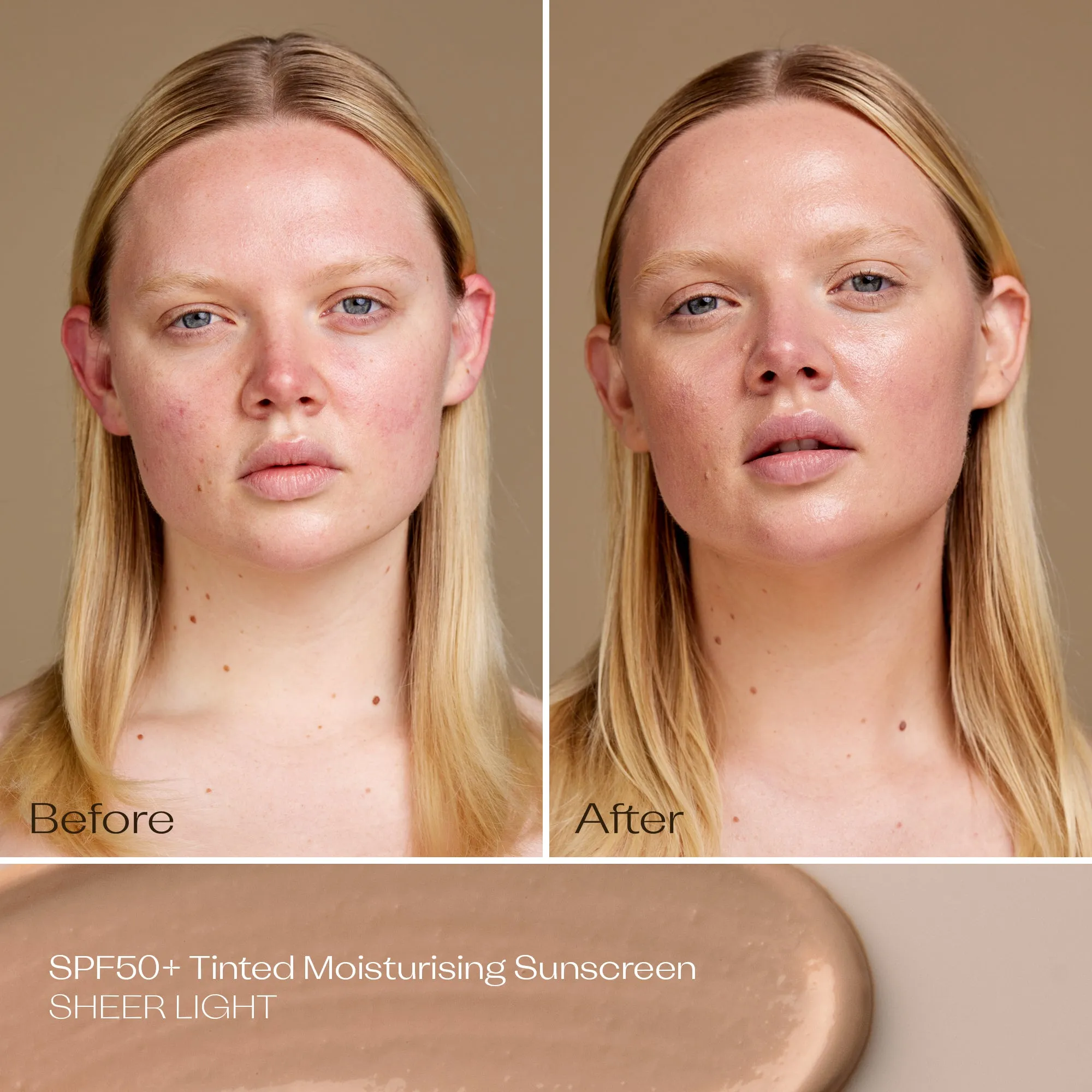 SPF 50  Sheer Tinted Moisturising Sunscreen, 50mL