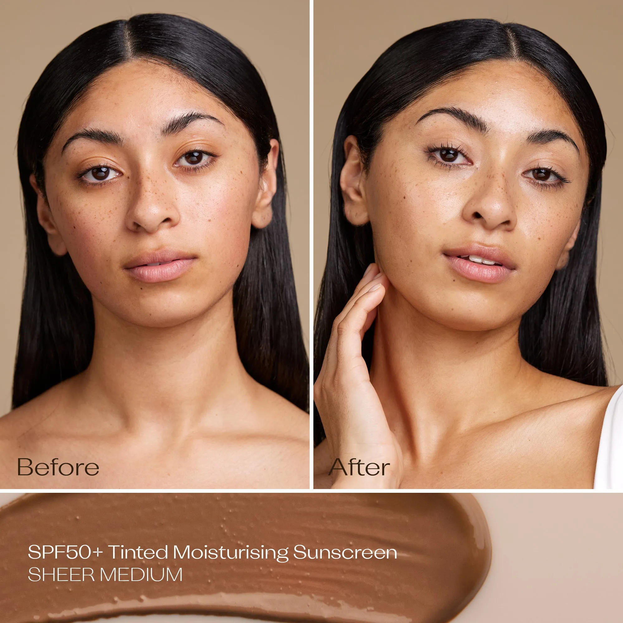 SPF 50  Sheer Tinted Moisturising Sunscreen, 50mL