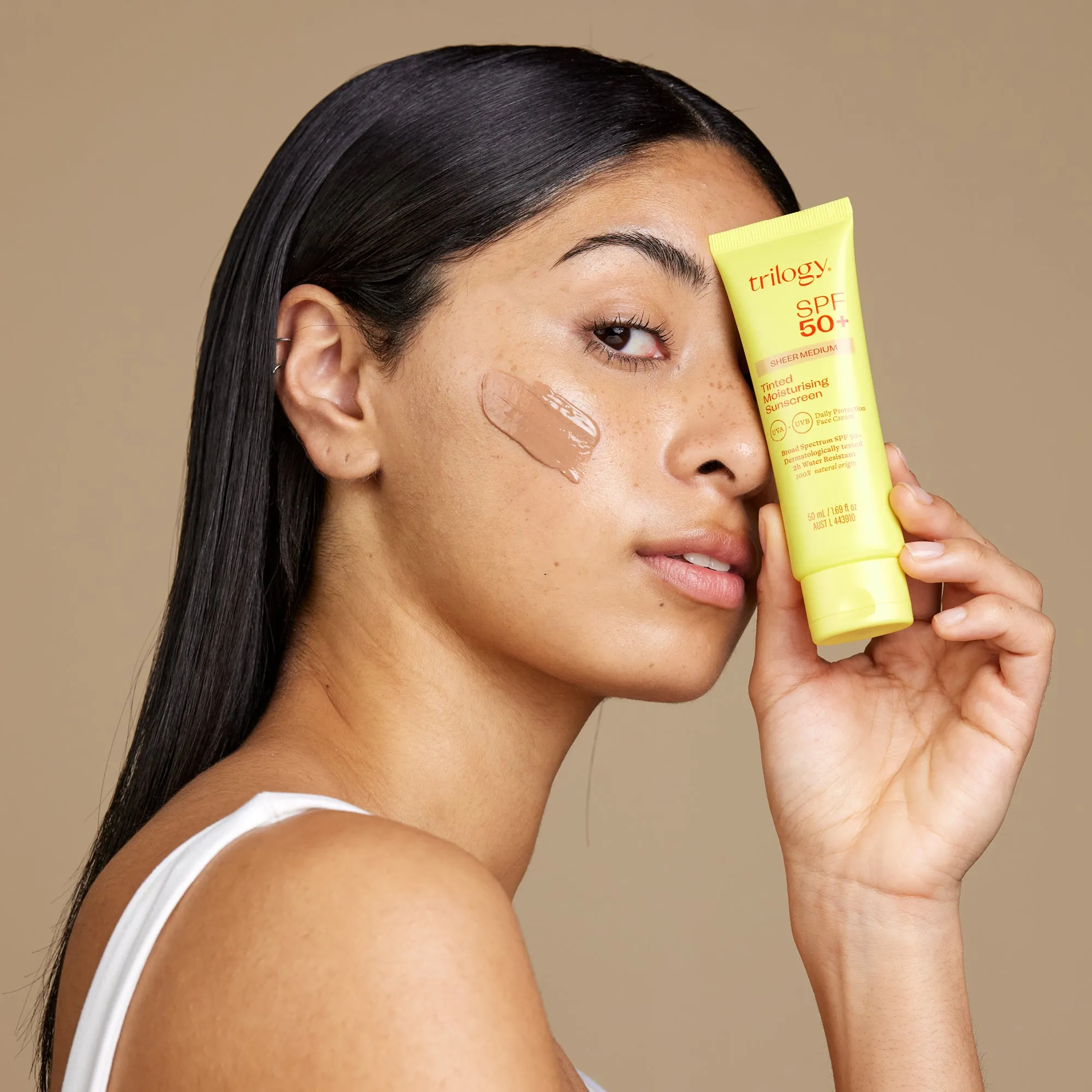 SPF 50  Sheer Tinted Moisturising Sunscreen, 50mL