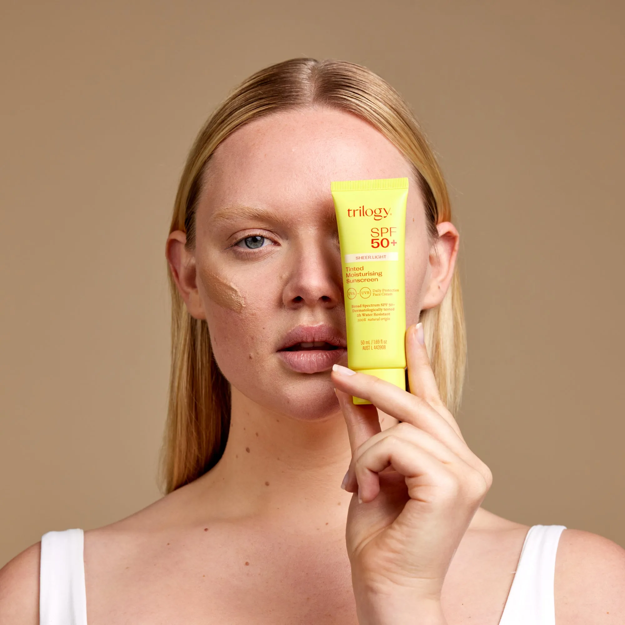 SPF 50  Sheer Tinted Moisturising Sunscreen, 50mL