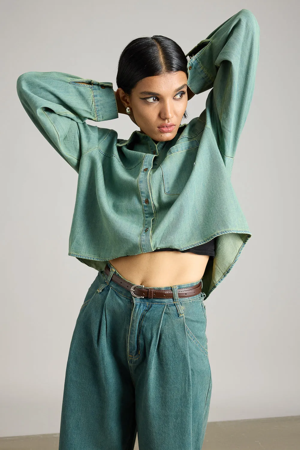Tinted Full Sleeve Denim Shirt