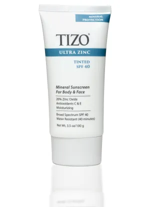 ULTRA ZINC BODY & FACE SUNSCREEN tinted dewy finish SPF 40
