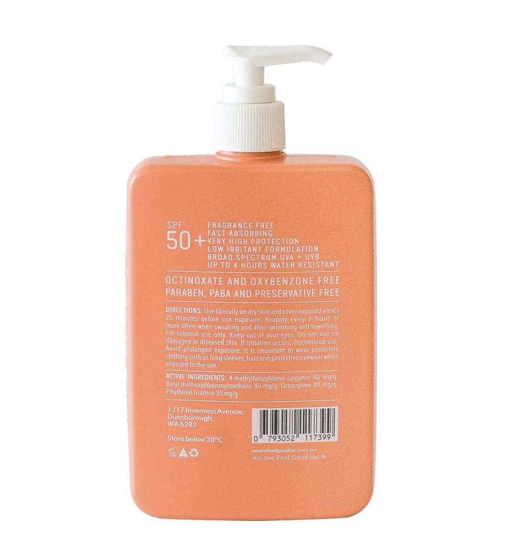 We Are Feel Good Sensitive Sunscreen  SPF50  400ml Pump