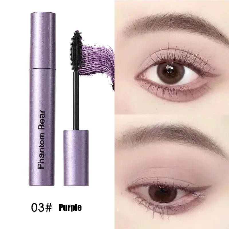 Yeknu Black Brown Mascara Waterproof Long Lasting Extension Eyelashes Lengthening Curling Mascara Purple Eyelash Makeup Cosmetic